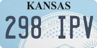 KS license plate 298IPV