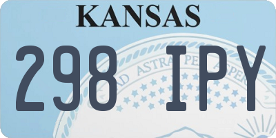 KS license plate 298IPY