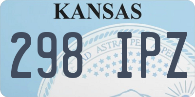 KS license plate 298IPZ