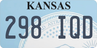 KS license plate 298IQD
