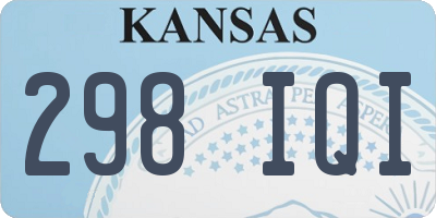 KS license plate 298IQI