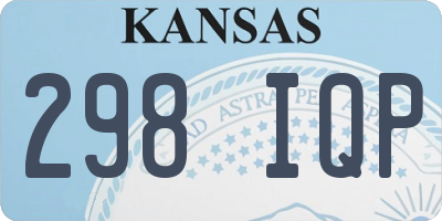KS license plate 298IQP