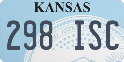 KS license plate 298ISC