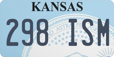 KS license plate 298ISM