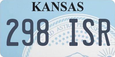 KS license plate 298ISR