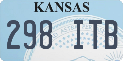 KS license plate 298ITB