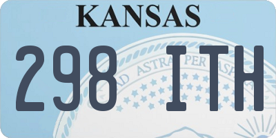 KS license plate 298ITH
