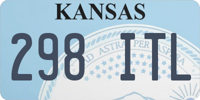 KS license plate 298ITL