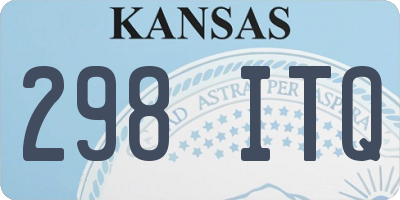 KS license plate 298ITQ