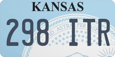 KS license plate 298ITR