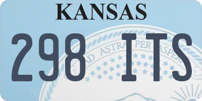 KS license plate 298ITS