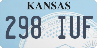 KS license plate 298IUF