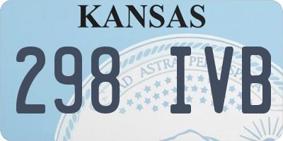 KS license plate 298IVB
