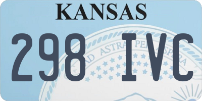 KS license plate 298IVC