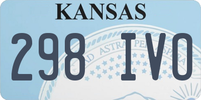 KS license plate 298IVO