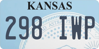 KS license plate 298IWP