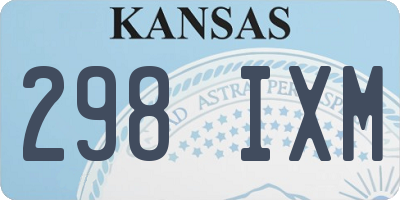 KS license plate 298IXM