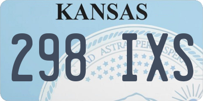KS license plate 298IXS