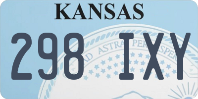 KS license plate 298IXY