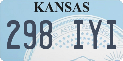KS license plate 298IYI