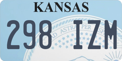 KS license plate 298IZM