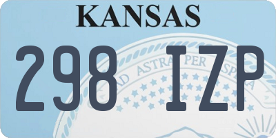 KS license plate 298IZP