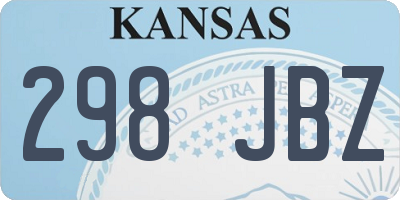 KS license plate 298JBZ