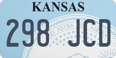 KS license plate 298JCD
