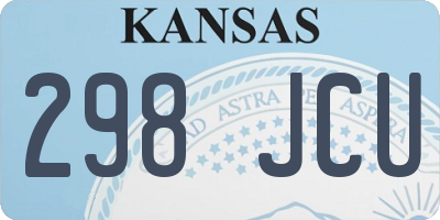 KS license plate 298JCU