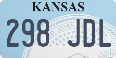 KS license plate 298JDL