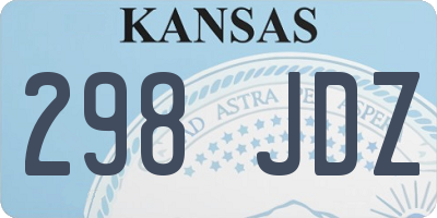 KS license plate 298JDZ