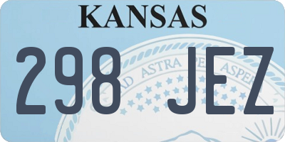 KS license plate 298JEZ