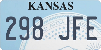 KS license plate 298JFE