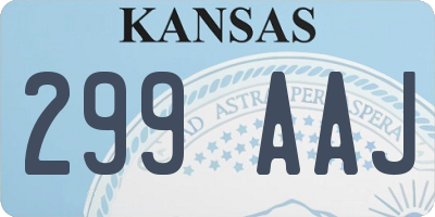 KS license plate 299AAJ