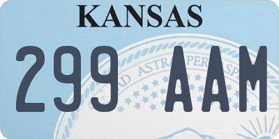 KS license plate 299AAM