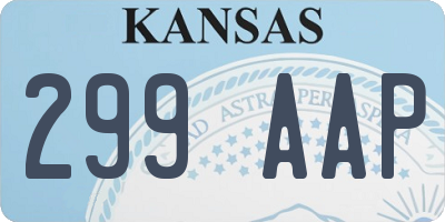 KS license plate 299AAP