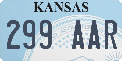 KS license plate 299AAR