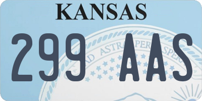 KS license plate 299AAS