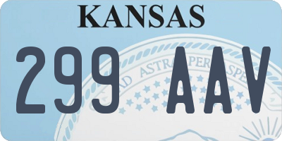 KS license plate 299AAV