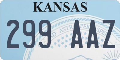 KS license plate 299AAZ