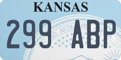 KS license plate 299ABP