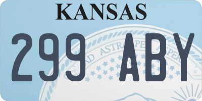 KS license plate 299ABY