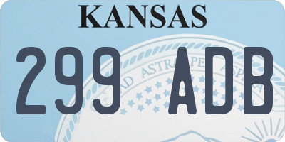 KS license plate 299ADB