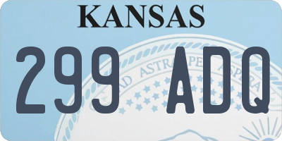 KS license plate 299ADQ
