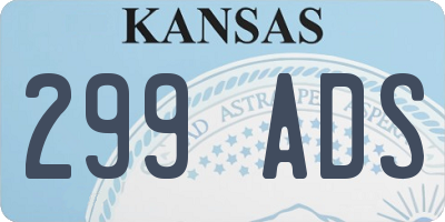 KS license plate 299ADS