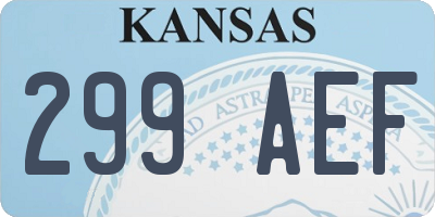 KS license plate 299AEF