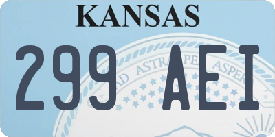 KS license plate 299AEI