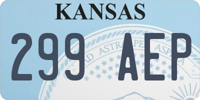 KS license plate 299AEP
