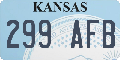 KS license plate 299AFB