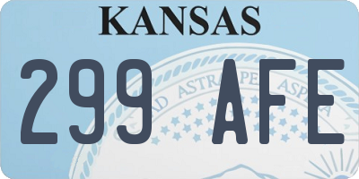 KS license plate 299AFE